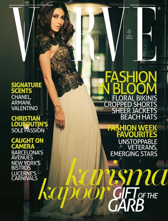 Karishma Kapoor on the cover of Verve India - May 2012