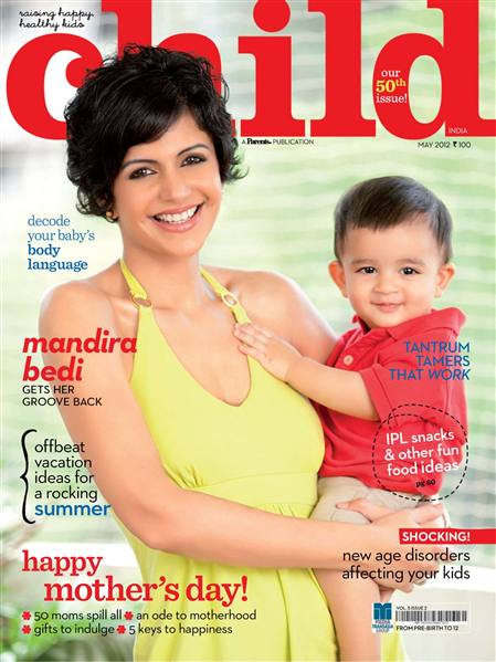 Mandira Bedi with her baby Vir