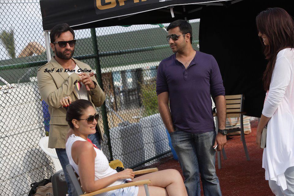 Saif Ali Khan, Kareena Kapoor on the sets of Race 2