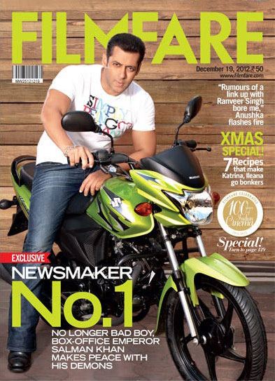Salman Khan on the cover of Filmfare - December 2012