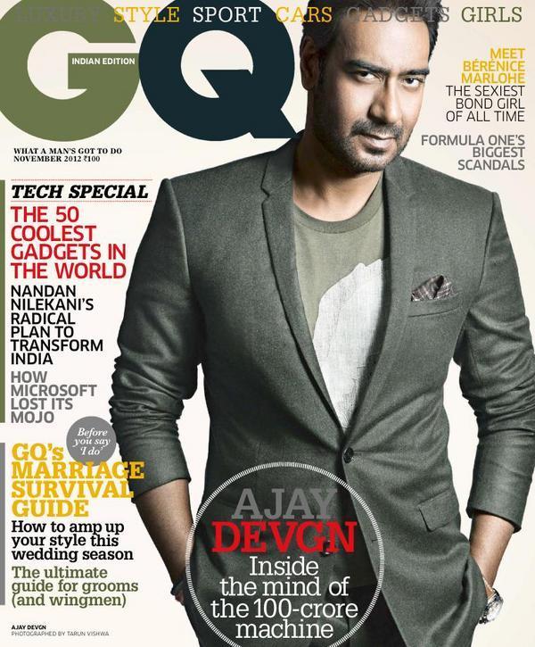 Ajay Devgan on the cover of GQ India Magazine - November 2012
