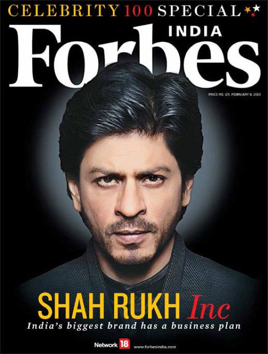 SRK Forbes Celebrity 100