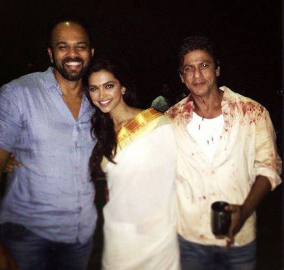 Deepika Padukone's last day on the sets of Chennai Express with Shahrukh Khan and Rohit Shetty