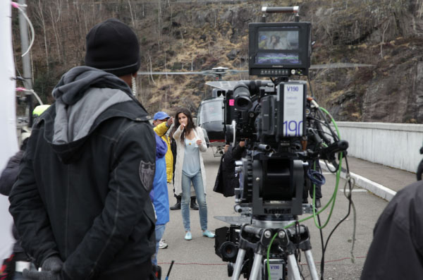 Katrina Kaif on the sets of climax shoot of Dhoom 3
