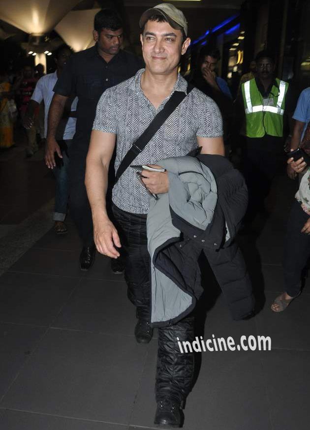 Aamir Khan returns from Delhi