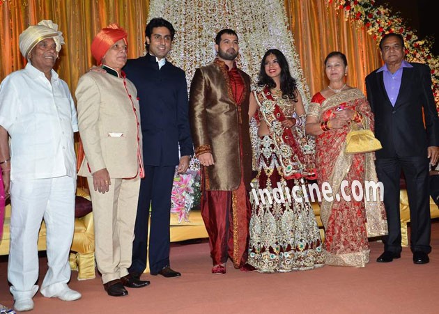 Abhishek Bachchan at Govind Namdeo's son's wedding reception