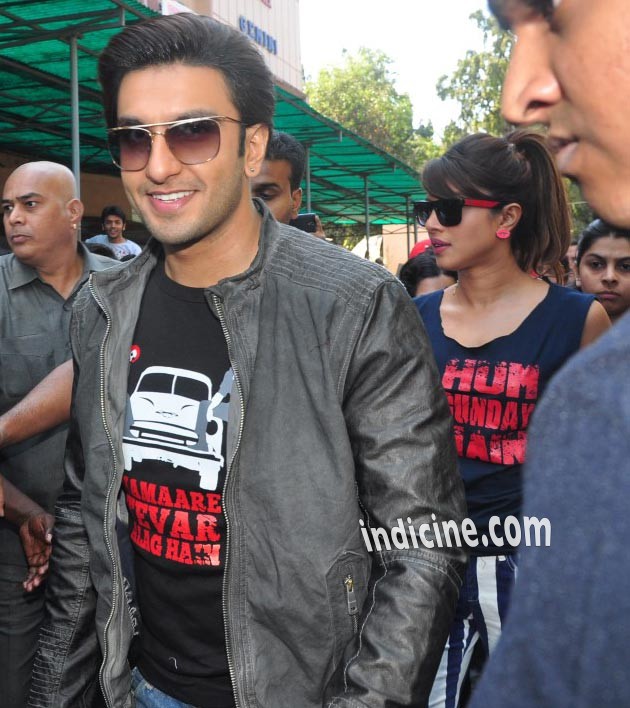 Ranveer Singh promotes Gunday at Gaiety Cinema