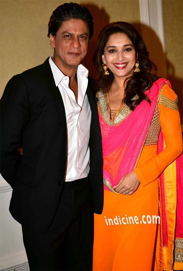 Shahrukh Khan with Madhuri Dixit Nene