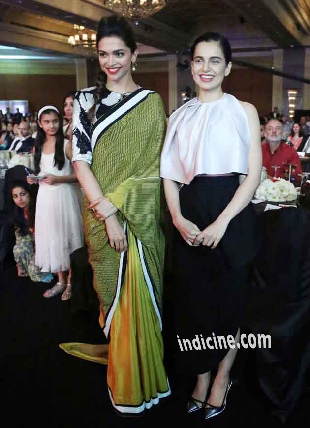 Deepika Padukone, Kangana Ranaut at NDTV Indian Of The Year Awards 2014