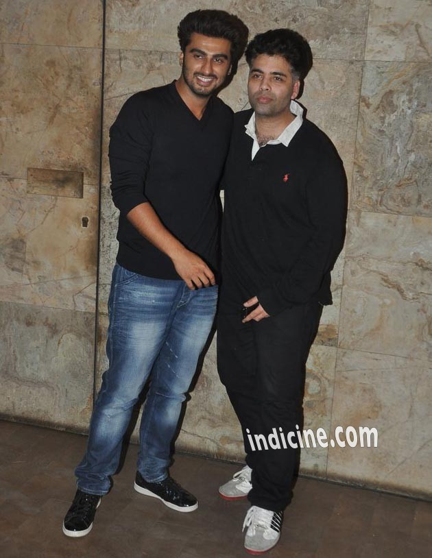 Karan Johar with Arjun Kapoor at Lightbox