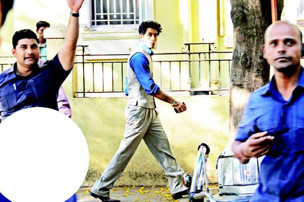 Ranbir Kapoor on the sets of Bombay Velvet