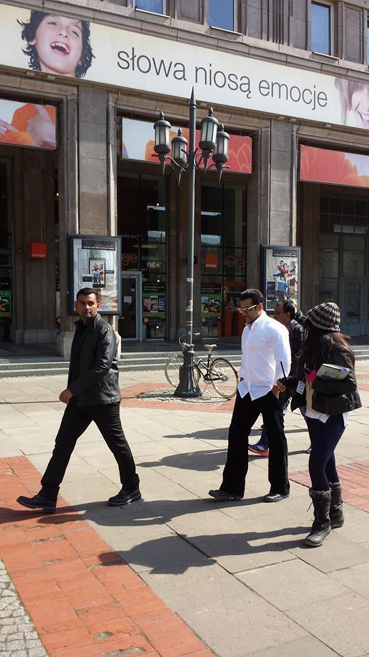 Salman Khan on the sets of Kick at Warsaw City