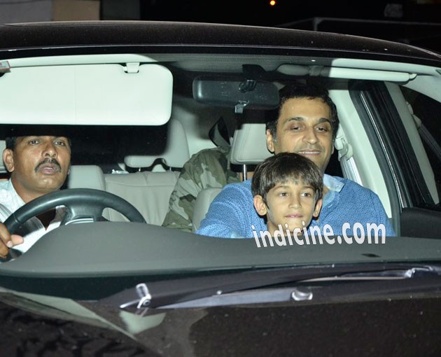 Vikas Oberoi and Aarav snapped as they watch Captain America
