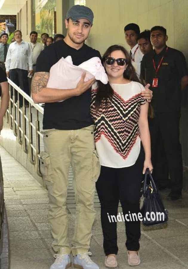 Imran Khan, Avantika leave hospital with newborn daughter