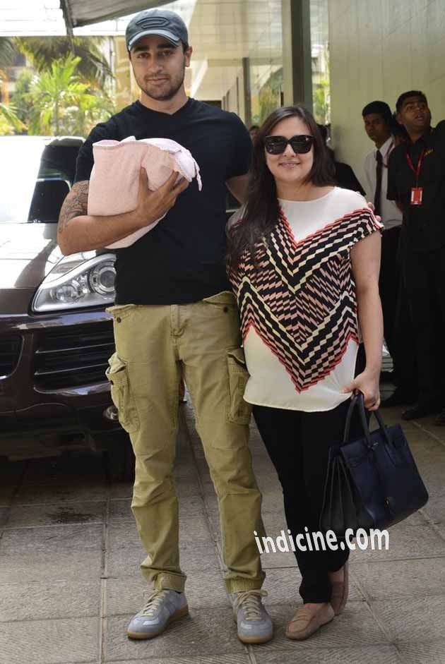 Imran Khan and Avantika snapped with new born baby girl