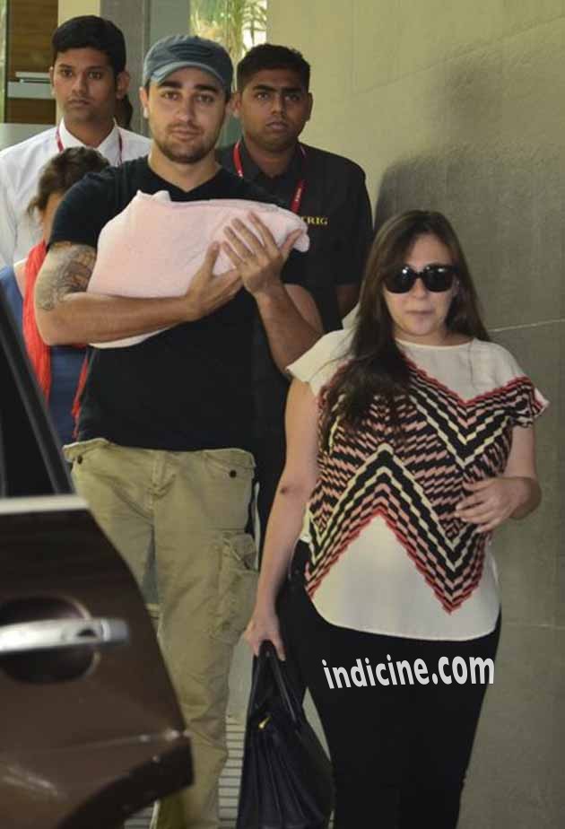 New parents Imran Khan, Avantika Malik take their baby girl home