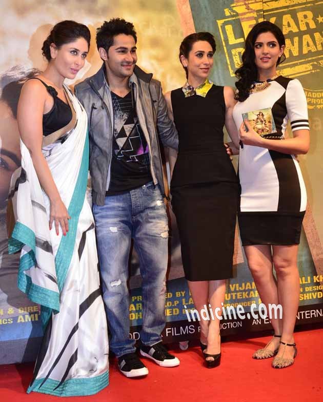 Kareena Kapoor, Armaan Jain, Karishma Kapoor and Deeksha Seth at Lekar Hum Deewana Dil audio release