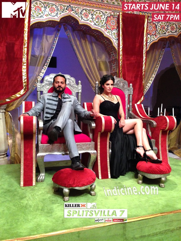 Sunny Leone with Nikhil Chinapa - MTV Splitsvilla Season 7