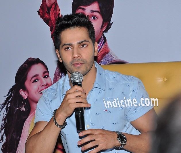 Varun Dhawan talks to the media