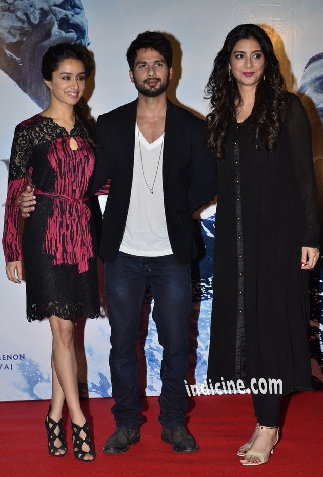 Shraddha Kapoor, Shahid Kapoor and Tabu launch the trailer of Haider
