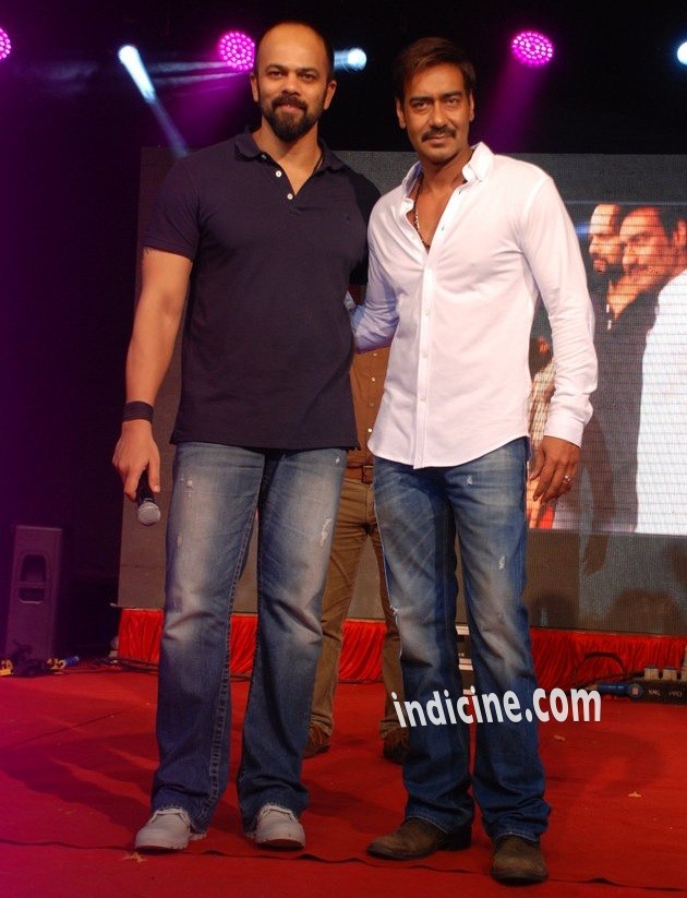 Rohit Shetty, Ajay Devgan promote Singham Returns at Mithibai College