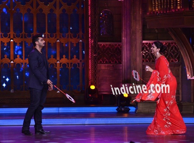 Arjun Kapoor, Deepika Padukone on the sets of India's Best Cinestars Ki Khoj