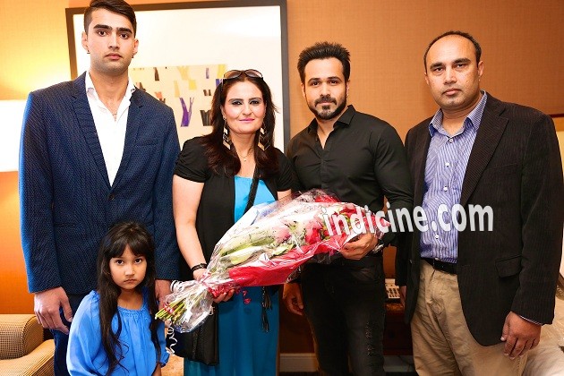 Emraan Hashmi with Syad Aamir Raza, his wife Shafqat, son Muhammad and daughter Armeen at Toronto