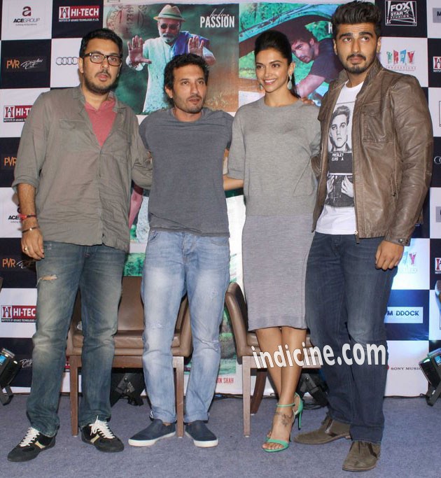 Homi Adajania, Deepika Padukone and Arjun Kapoor