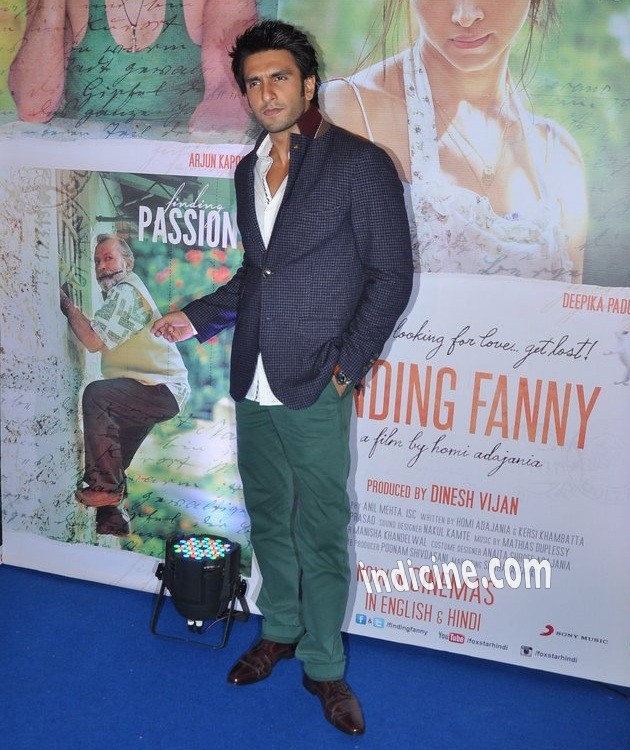 Ranveer Singh at Finding Fanny success bash