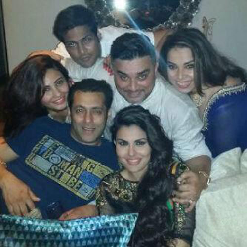 Salman Khan with Daisy Shah and other friends during Diwali