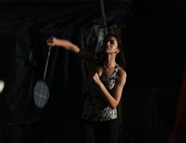 Deepika Padukone on the sets of Piku