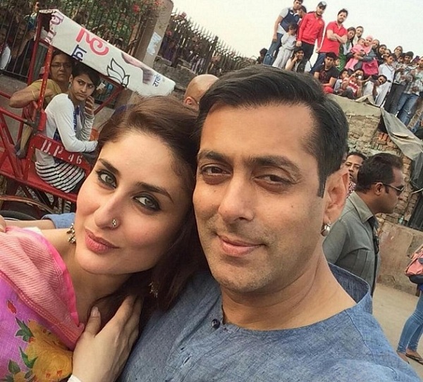 Kareena Kapoor Khan, Salman Khan on the sets of Bajrangi Bhaijaan