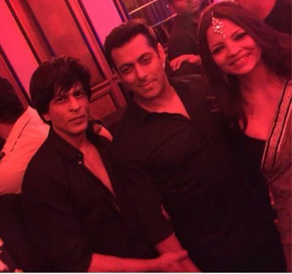 Salman and SRK inside the Reception