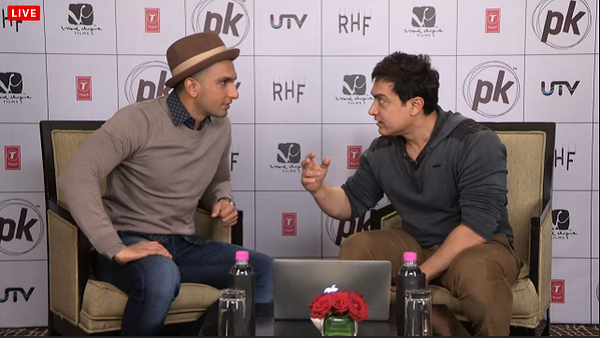 Ranveer Singh joins Aamir Khan for PK live chat