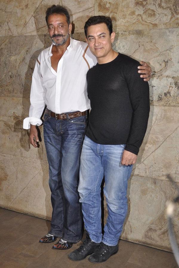 Sanjay Dutt with Aamir Khan