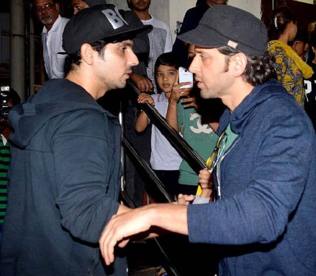 Zayed Khan and Hrithik Roshan greet each other