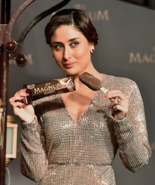 Kareena Kapoor launches the Magnum ice-cream brand in Delhi