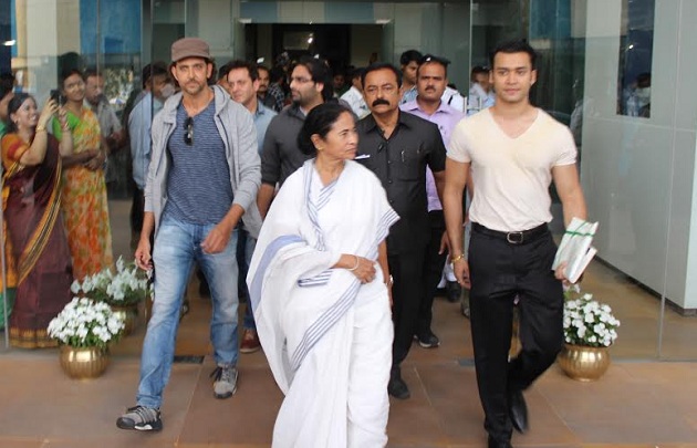 Hrithik Roshan with Mamata Banerjee