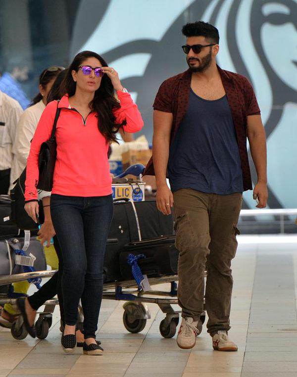 Kareena Kapoor Khan, Arjun Kapoor at Mumbai Airport