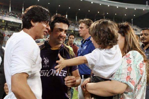 SRK with Gautam Gambhir