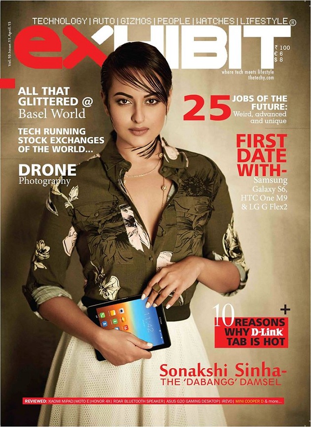 Sonakshi Sinha on Exhibit Magazine Cover