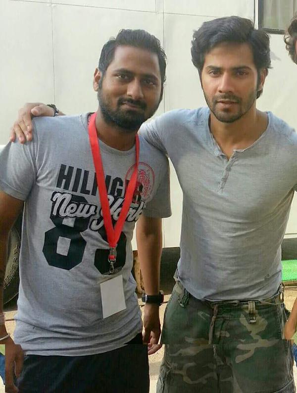 Varun Dhawan on the sets of Dilwale