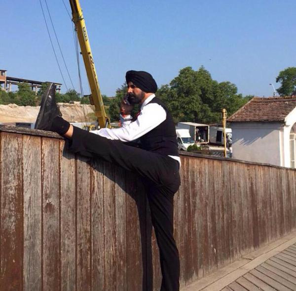 Akshay Kumar on the sets of Singh Is Bling in Romania