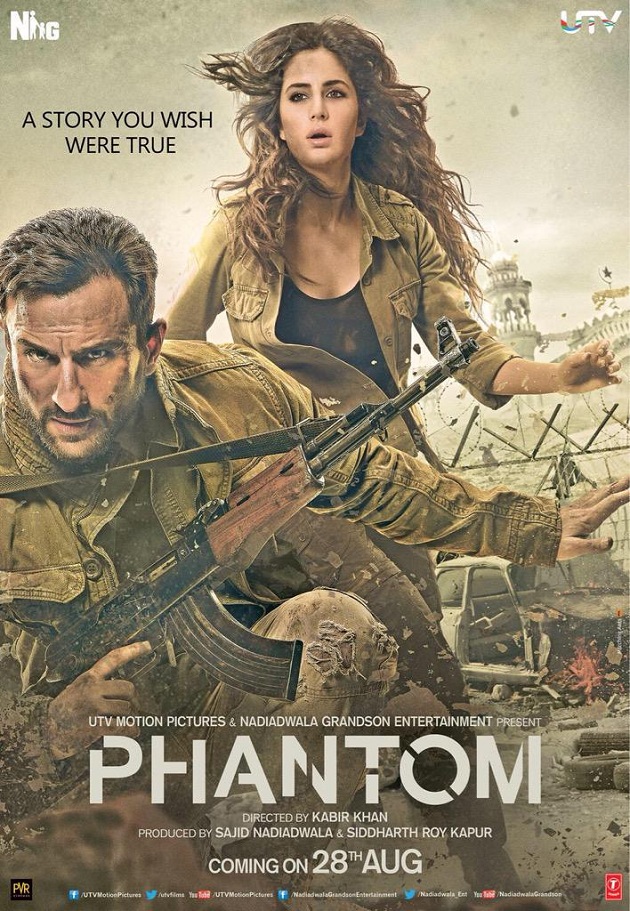 Phantom New Poster - Saif Ali Khan, Katrina Kaif