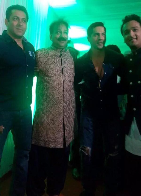 Salman Khan, Baba Siddique and Varun Dhawan