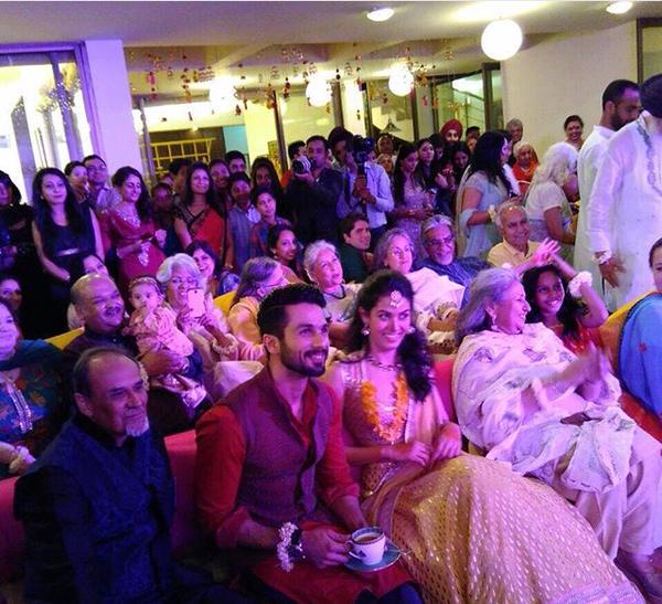 Shahid Kapoor and Mira Rajput at sangeet ceremony