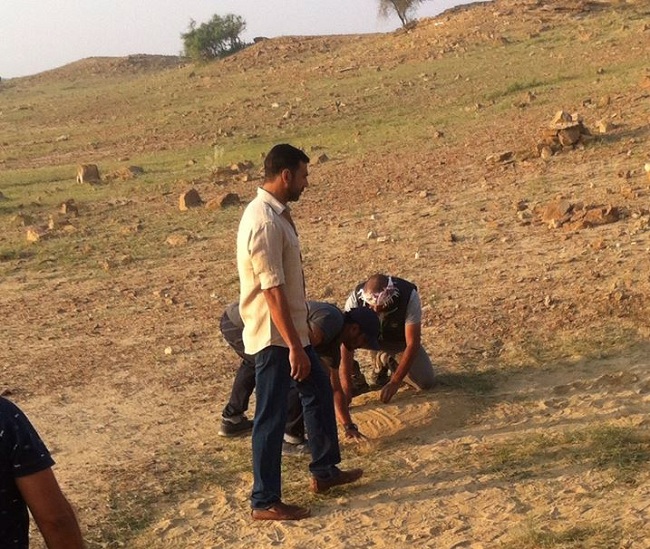 Akshay Kumar on the sets of Airlift in Jaisalmer