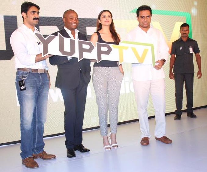 Brian Lara and Parineeti Chopra launch YuppTV