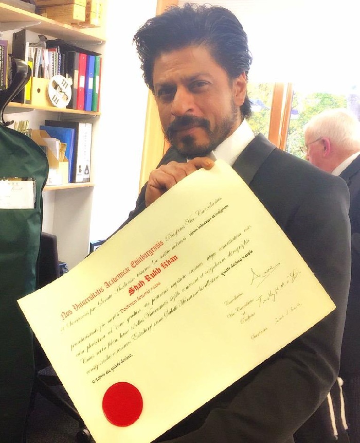 Dr Shahrukh Khan poses after getting Doctorate Honor