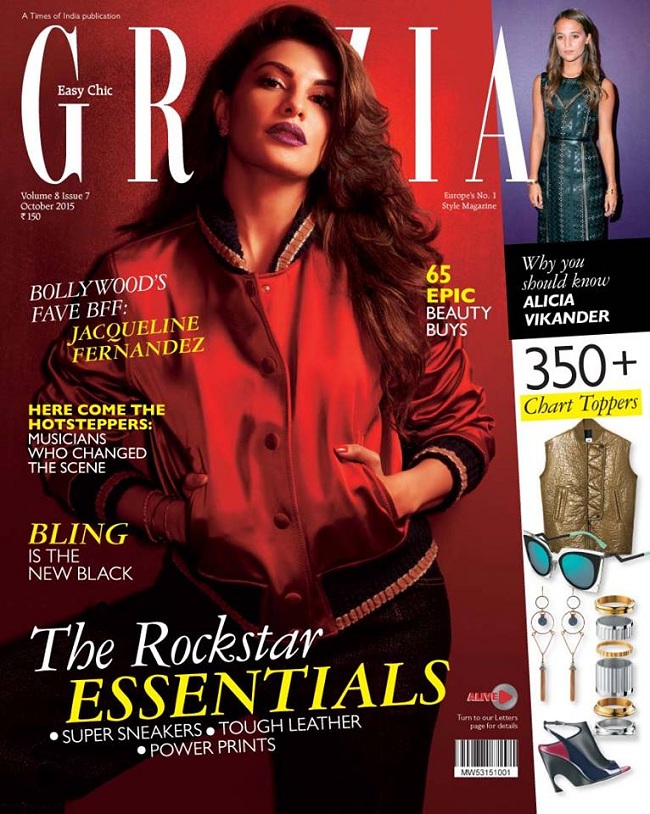 Jacqueline Fernandes on Grazia Magazine Cover